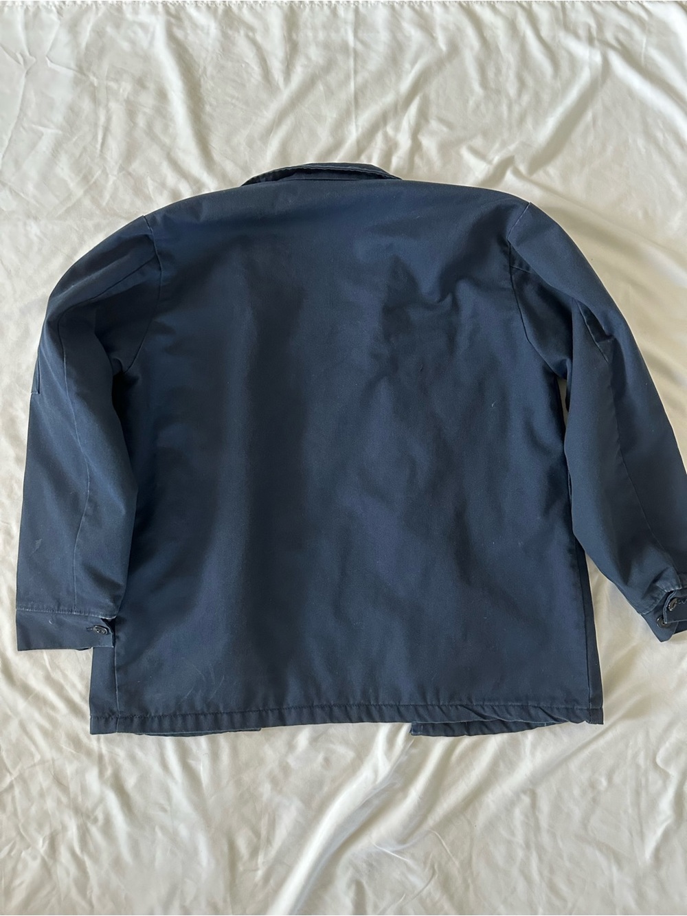 Men's Navy Zip Workwear Jacket - Picture 2 of 6